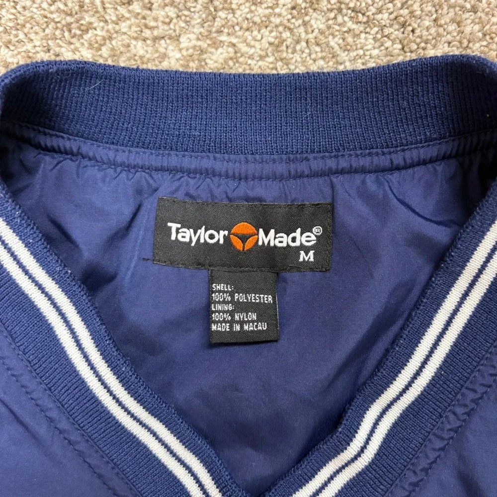 Vintage TaylorMade Windbreaker Pullover Mens Medium Navy Blue Golf Jacket